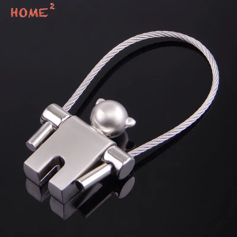 

Car Key Chain Rings Auto Metal Robot Motorcycle Cute Keyring for Abarth 124 spider BMW F11 F15 Buick Excelle Dodge RAM Keychain