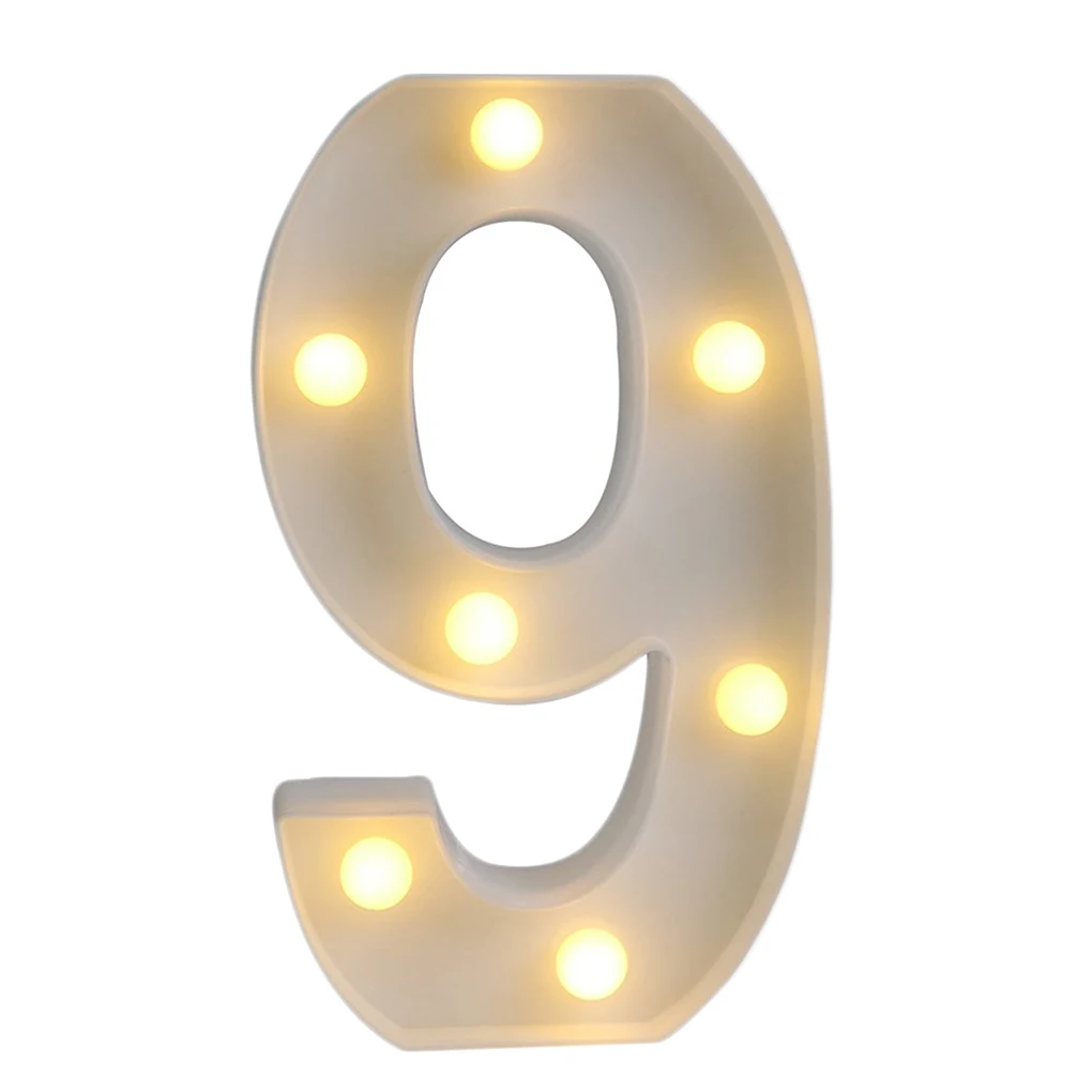 Новые Домашние вечерние 3D светодиодные цифры Декор на стену спальня Свадебные украшения на день рождения - Цвет: no.35