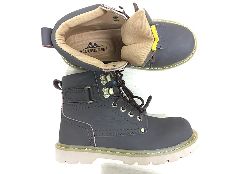 ALCUBIEREE/мужские зимние ботинки из натуральной кожи; мужские теплые ботильоны на шнуровке; модные мужские ботинки в байкерском стиле; ботильоны; botas; большой размер 46