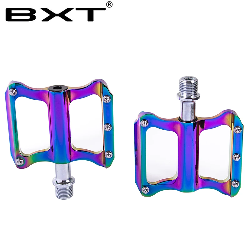 

BXT Unique Chameleon Color Bicycle Pedals For MTB Road Bike Aluminium Alloy Bicycle Parts Wholesale Free Shipping OEM