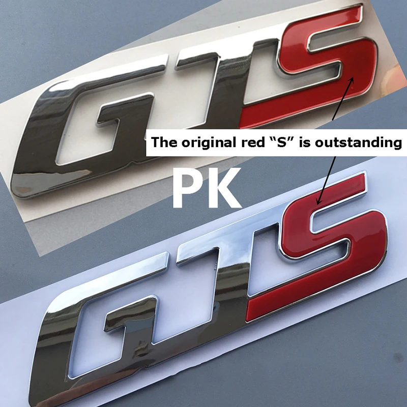 Красный GTS Q4 хромированная эмблема бейдж багажник Стикеры стайлинга автомобилей