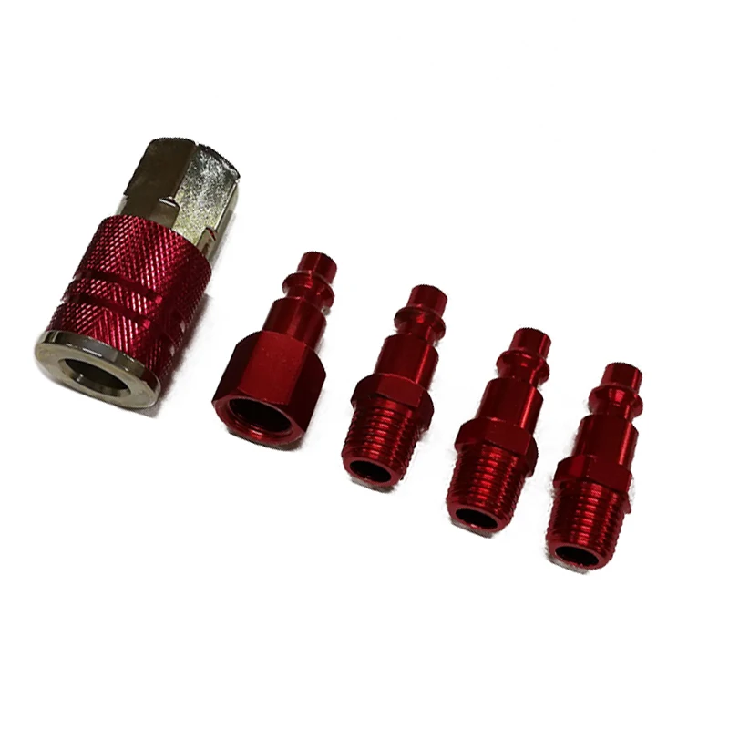 Американский стиль 1/4 NPT Красный 5 шт Воздушный шланг Быстрый Соединительный шов