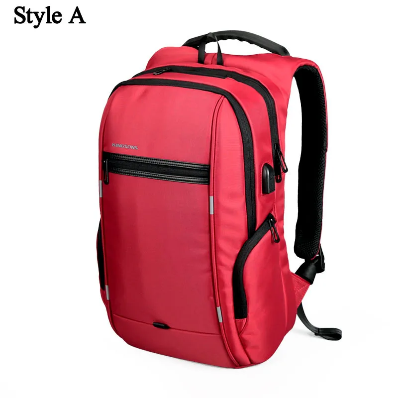 Kingsons Anti Theft Backpack With USB Charge Women Antitheft Notebook Laptop Bag 15.6 Inch Waterproof Men Bag Mochila rugzak