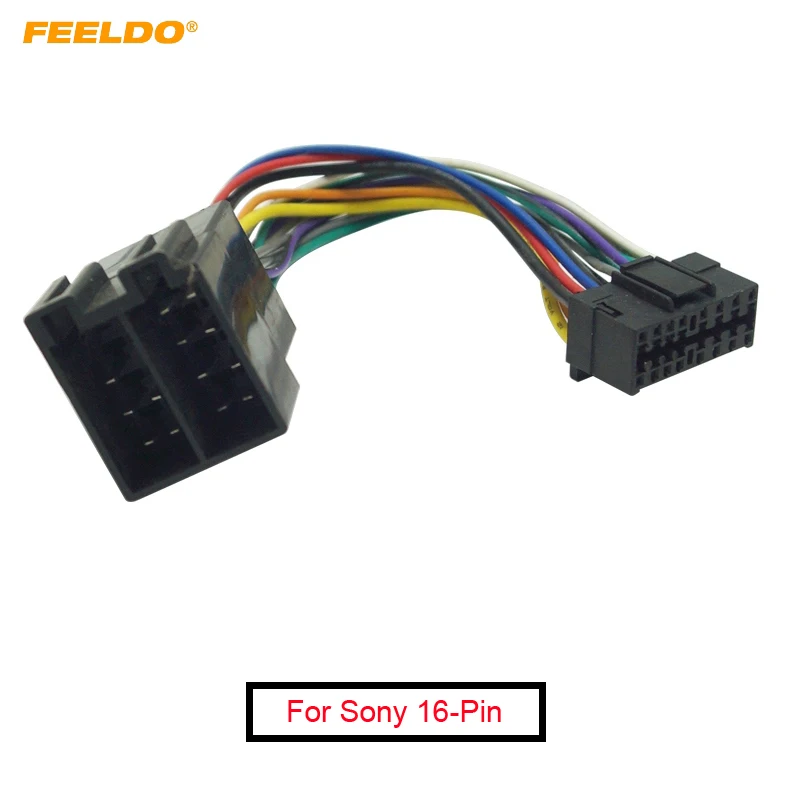 FEELDO Car Stereo Radio Wire Harness Adapter For Sony 16-Pin Connector Into To ISO 10487 | Автомобили и мотоциклы