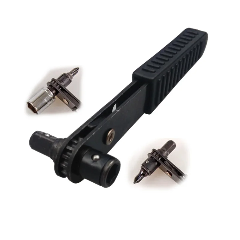 

1/4" Ratchet Wrench for Socket Cr-v Quick Release Professional Hand Tools multitul flexible mini ratchet screwdriver