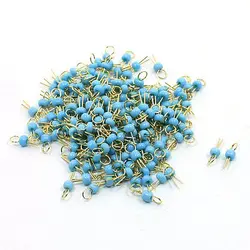 

200Pcs Blue Ceramic Bead Gold Plated Copper Solder Probe PCB Test Pin