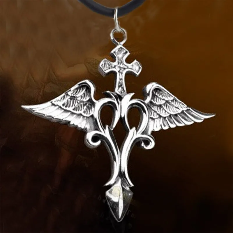 1 pcs Rainha Rei Sobrenatural Asas asas de Anjo Raphael força raphael Colar para Homem Mulher Presente Acessórios WC0131