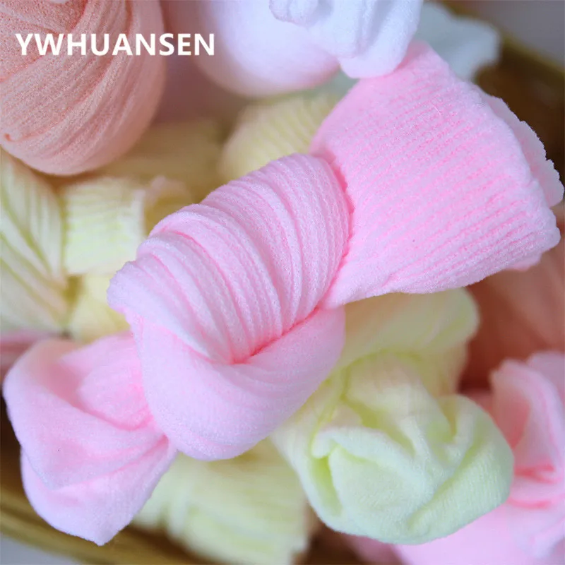 YWHUANSEN 10 парт/лот От 0 до 4 лет весна лето детские носки однотонные для девочек