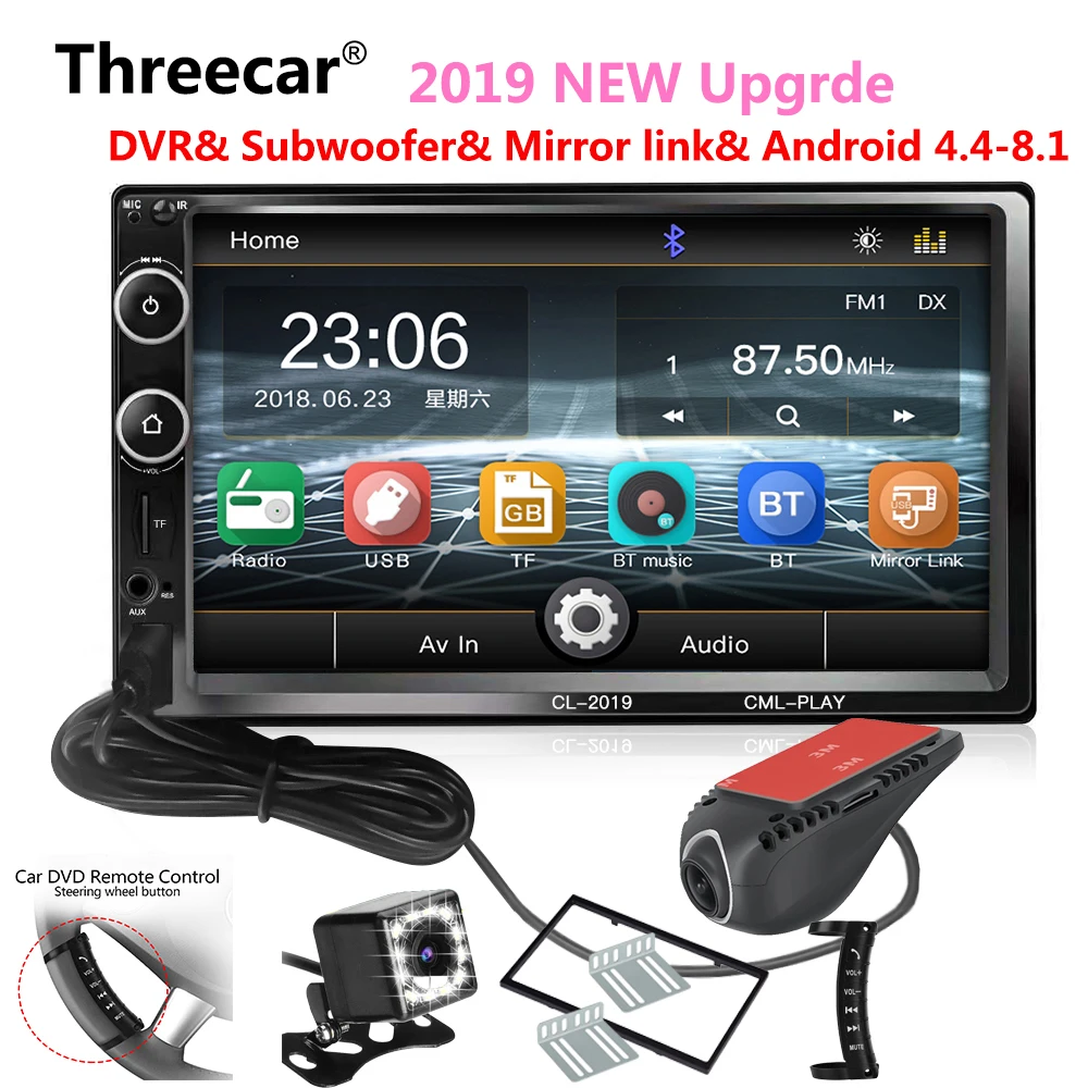 

2 Din Car Radio Touch DVR Bluetooth Mirror link Android Car Multimedia Player Autoradio MP5 USB Audio Stereo Monitor 2019 NEW