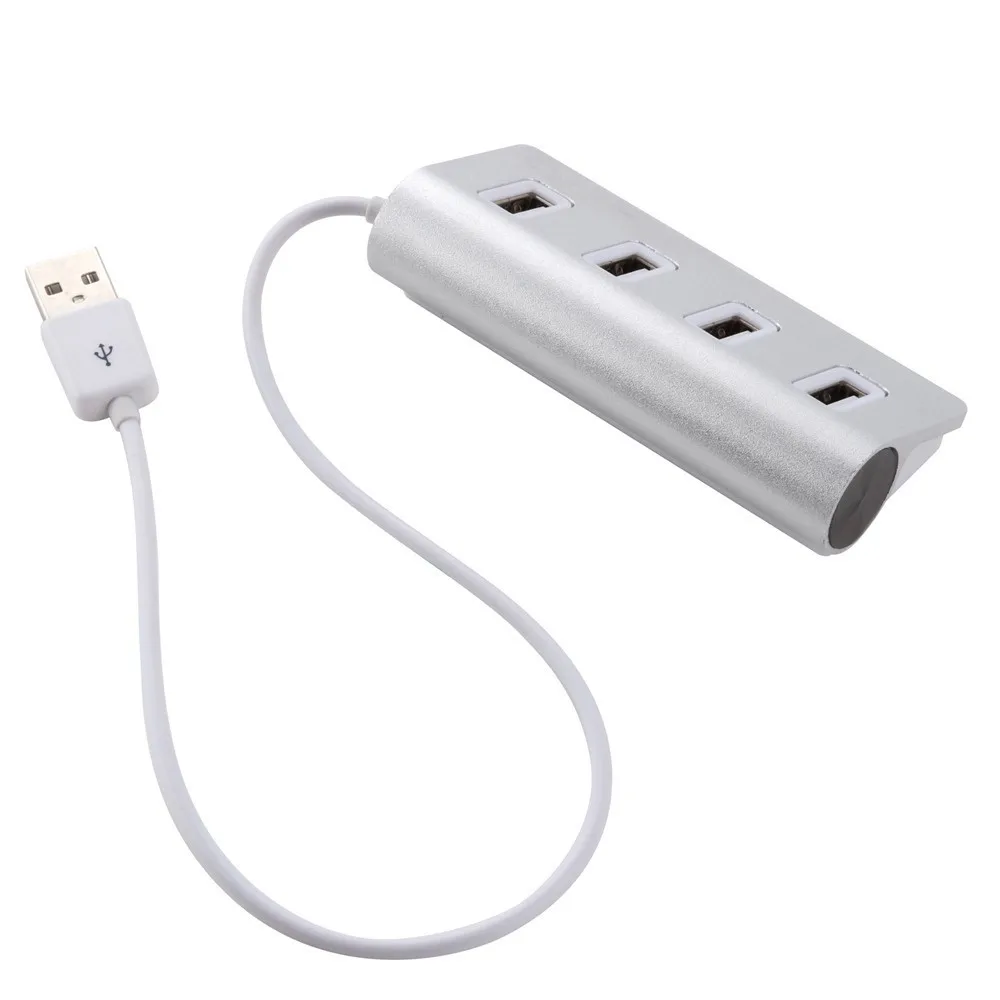 CHYI 4 в 1 концентратор USB адаптер 4 порта OTG USB 2,0 концентратор разветвитель алюминиевый корпус светодиодный индикатор USB адаптер для ПК ноутбука