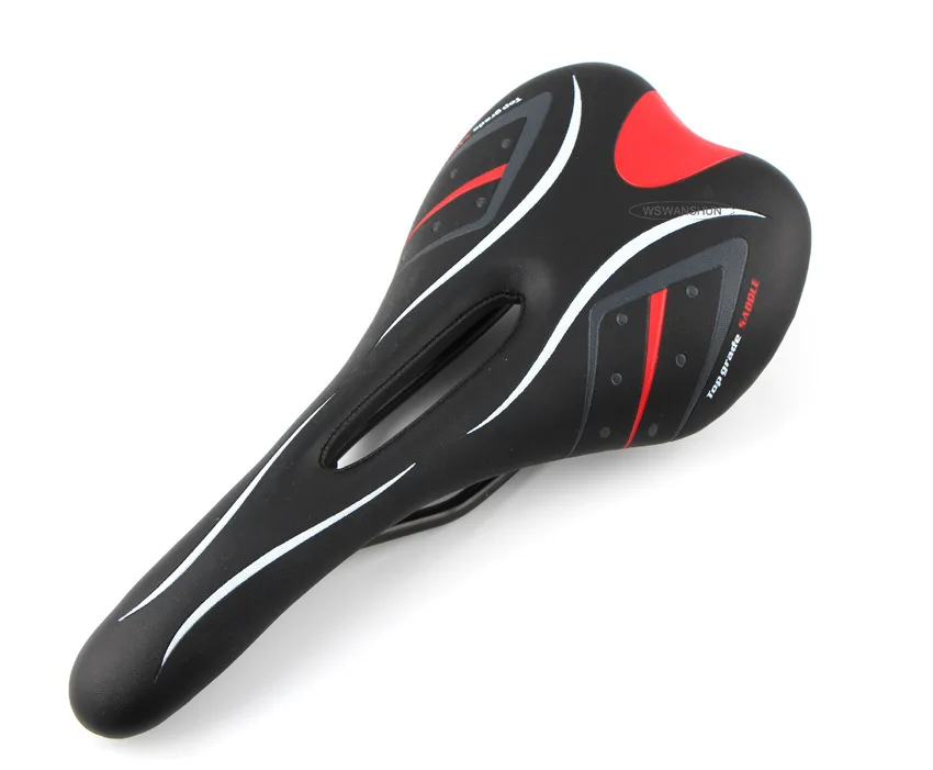 font b Cycling b font Saddle Seat Mountain Road Bike Seats PU Leather Hollow Design