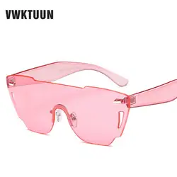 Vwktuun integrated Солнцезащитные очки для женщин Для женщин Flat Top очки Роскошные морские оттенки Спорт На Открытом Воздухе Негабаритных Защита от