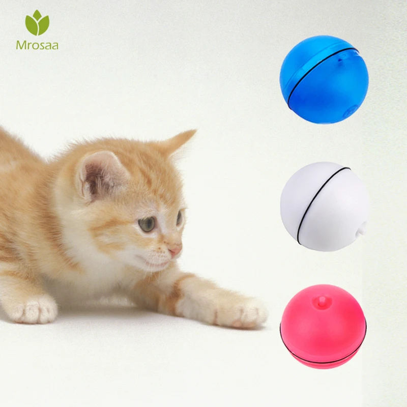 

Mrosaa Electronic 360 Degree Self Rotating Ball Automatic Rolling Ball LED Light Pet Cat Toys Ball Training Pet Supplies