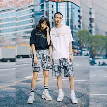 Лето tide бренд хип хоп повседневные cashew Цветок молния шнурок ins Супер Популярные Шорты Мужские до колен брюки tide