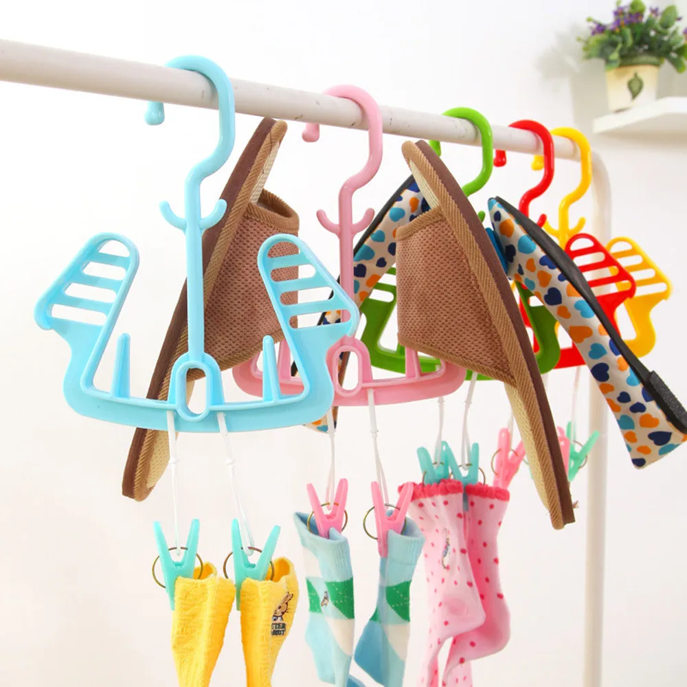 socks shoes drying rack hanger with clips outdoor plastic Rotating 2018
