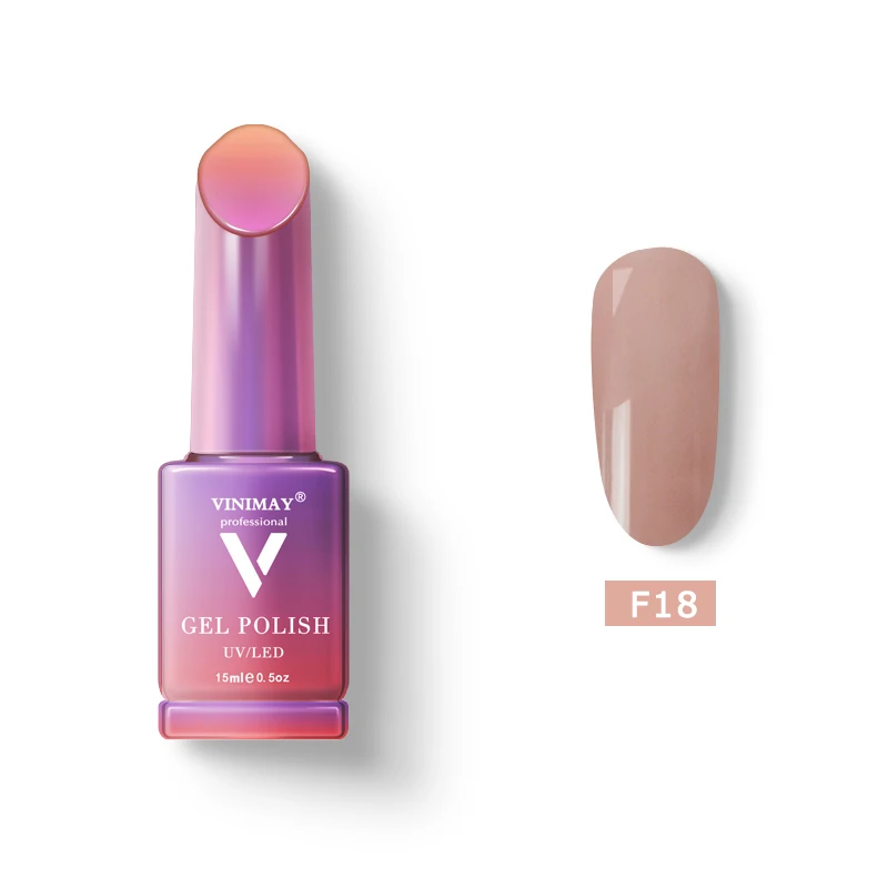 VINIMAY кожа розовый Франция гель лак для ногтей vernis полуперманентный УФ-гель лак дизайн ногтей маникюр ногтей гель лак - Цвет: F18