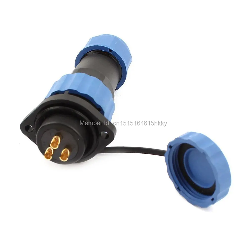 

SD20 20mm 3 Pin Flange Waterproof Aviation Connector Plug Socket Straight IP68