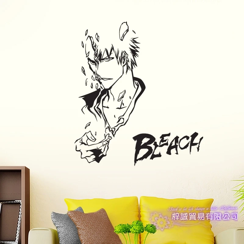 DCTAL BLEACH Kurosaki Ichigo Car Decal Wall Sticker Cartoon Fans Vinyl Wall Stickers Car Decal Decor Home Decorative