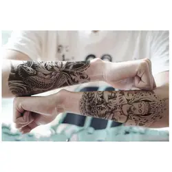 3D Будды татуировки конструкции Стикеры s тела Книги по искусству рука татуировки Стикеры мальчиков Для мужчин поддельные большие
