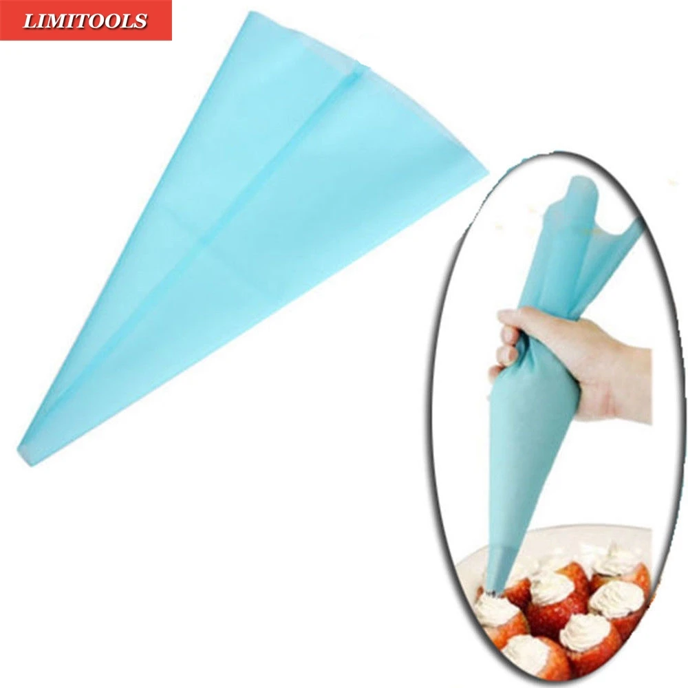 

10'' 1pcs Reusable Cream Pastry Bag Silicone Kitchen Accessories Icing Piping Cream Pastry Bag Cake DIY Decorating Tool