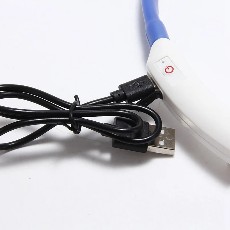 Перезаряжаеый ночник с разъемом USB Предупреждение безопасности светодиодный ошейник для домашних животных с подсветкой силиконовый ошейник с легкой огранкой для повторного размера ошейники для собак