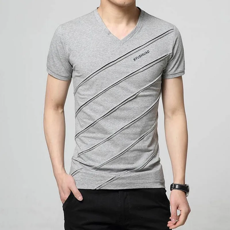 

Newest 2018 men's fashion short sleeve Cotton V-neck short-sleeved Tshirt lettersprinted t-shirt Harajuku tee shirts Casual tops