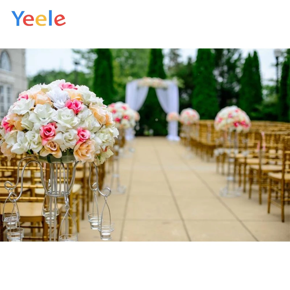 

Yeele Flowers Wedding Site Backdrops Portrait Photocall Photography Background Customized Photographic Backdrop For Photo Studio