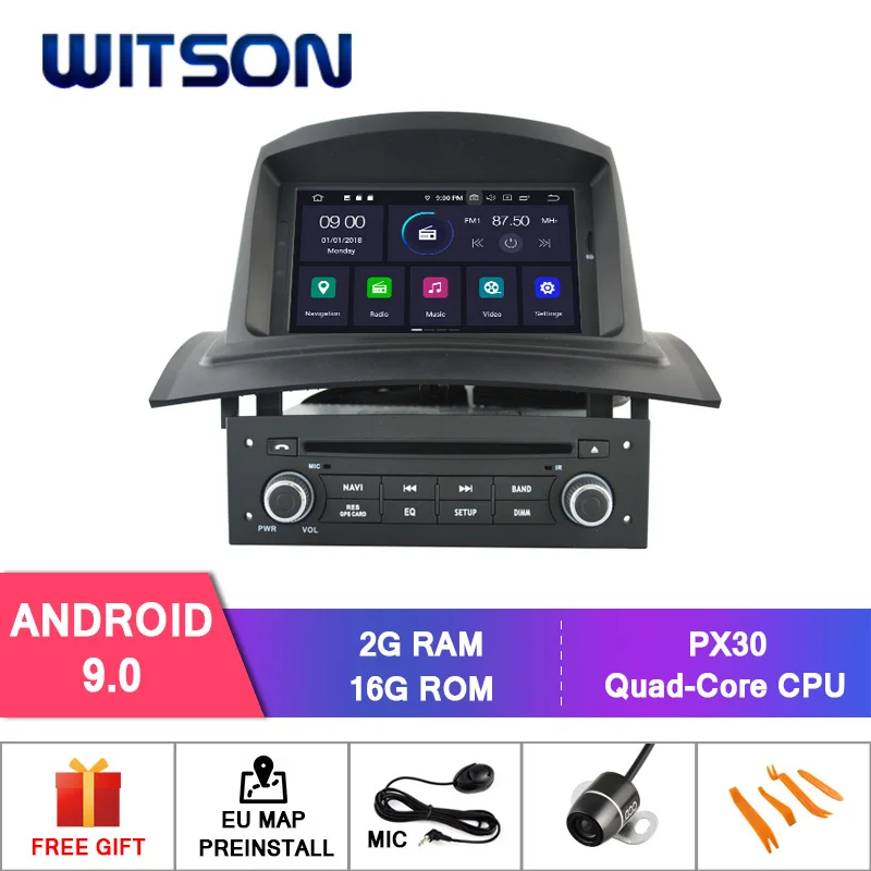 WITSON Android 9,0 Восьмиядерный PX5 автомобильный dvd-плеер для RENAULT Megane II Fluence(2002-2008) 4 Гб ram 64 Гб rom Автомобильная gps-навигация - Цвет: PX30  16GB ROM