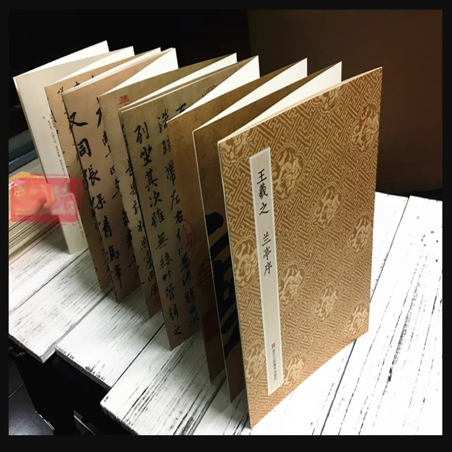 Тетрадь оригинальных Ван Xizhi LAN Ting Сюй классическая китайская каллиграфия тетрадь картина Оценка коллекция