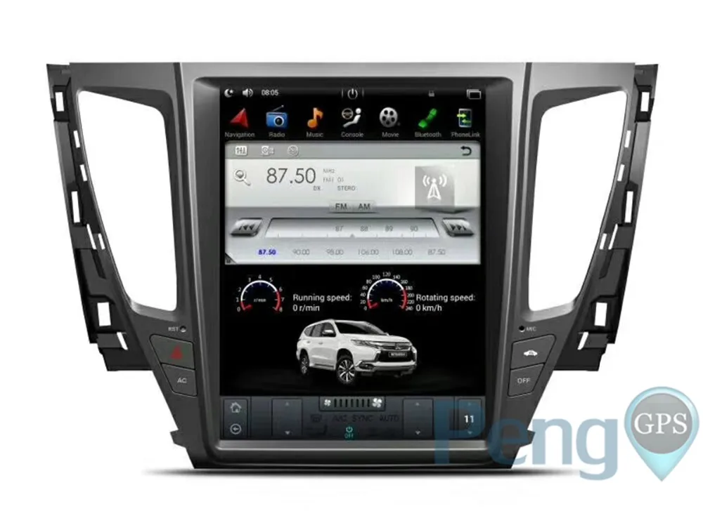 Flash Deal Tesla Style 12.1 Inch IPS Screen Android 6.0 Car GPS Navigation DVD Player for MITSUBISHI Pajero 2016+ Seat Heating 2