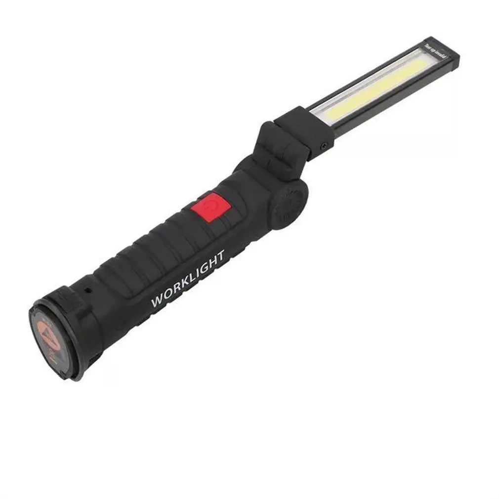 Goedkoop Draagbare USB Vouwen Outdoor Heldere COB + LED Oplaadbare Draadloze Nood Werklamp Zaklamp Zaklamp Handig Inspectie Lamp
