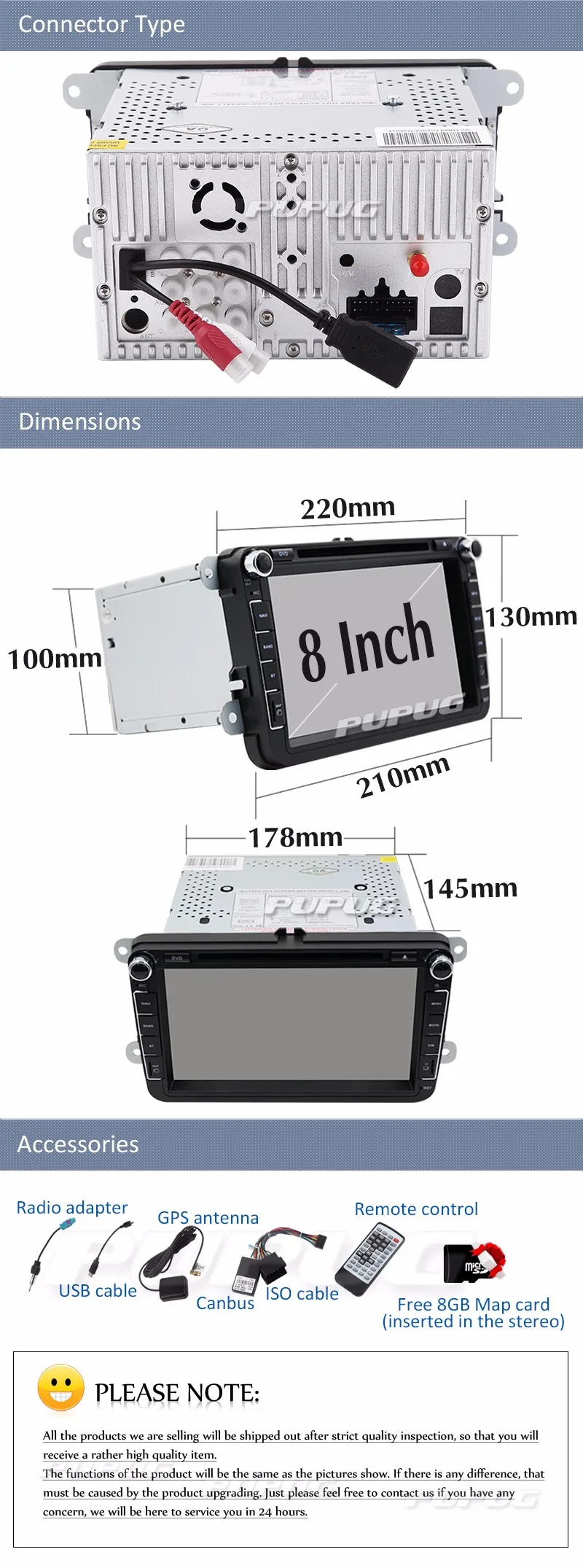 Discount 8"Touch Screen VW Car DVD GPS Player Bluetooth Radio RDS USB IPOD SD Steering wheel control Free Camera For 18