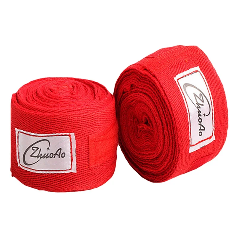 2шт 5 м длина 5 см ширина боксерские обмотки для рук ММА Муай Тай кик бинты для рук для бокса для тренировок фитнес бинты - Цвет: Красный