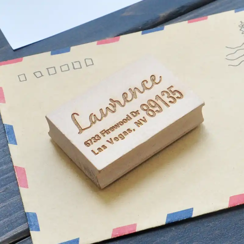 Wood Stamp Custom Address For Business Stamp Custom Wood For Business