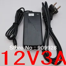 50 шт. 12 В 3A AC/DC 36 Вт светодиодный адаптер питания для 5050/3528 SMD светодиодный или ЖК-монитор+ США/ЕС/Великобритания/Австралия штекер