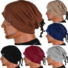 Для мужчин теплые вязаные вещи для зимы вязаная фетровая шапка унисекс Для женщин Кепки Круглая Шапочка с припуском