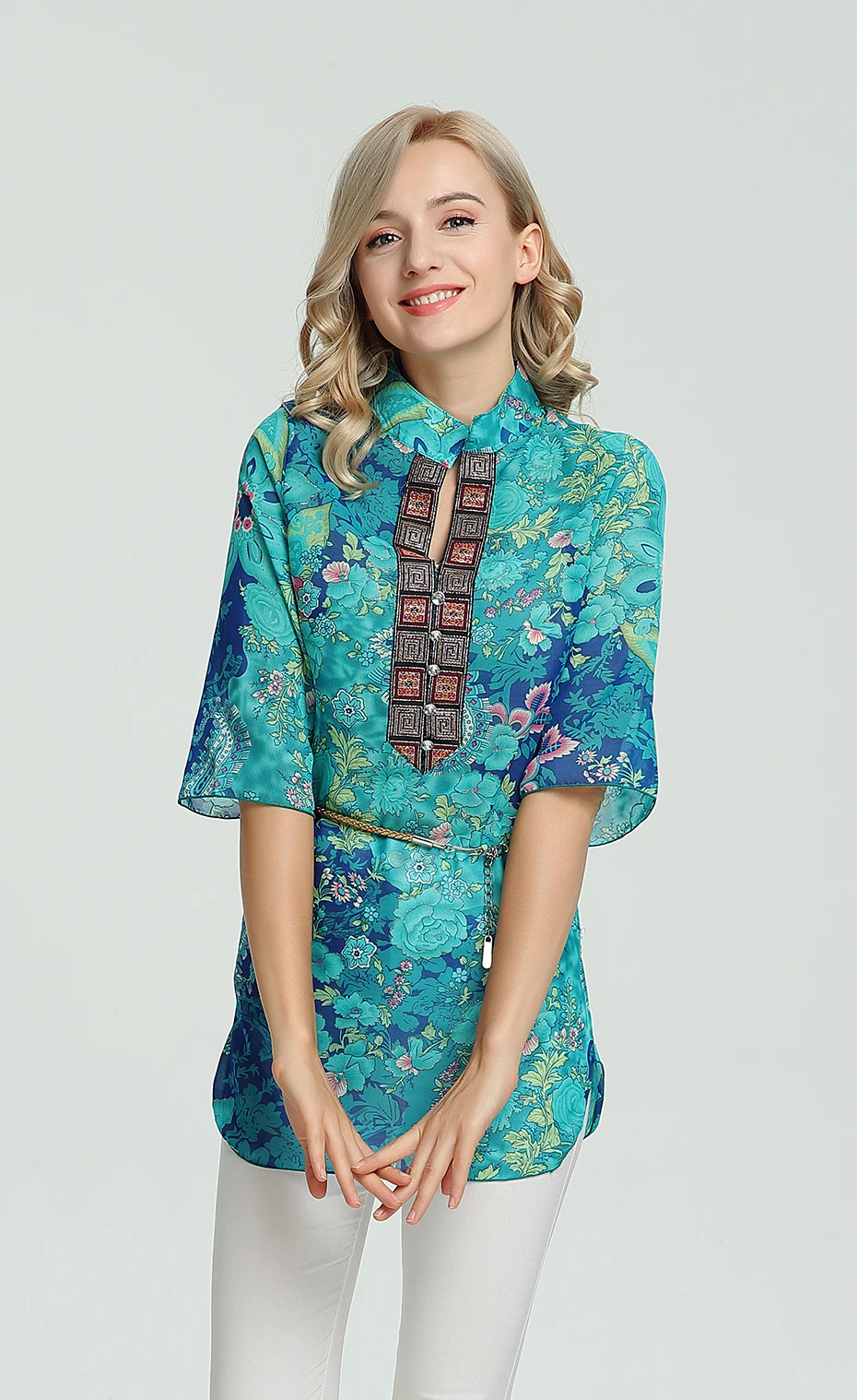black long sleeve top 2021 Summer Women Shirt Blouse Style Fashion Chiffon Half Sleeve Plus Size 5XL Floral Casual Top Embroidery Woman Tunic Blouses women's denim shirts & tops