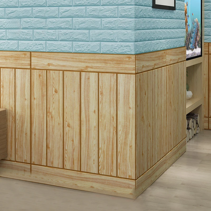 

Environmentally Friendly Wood Grain 3D Foam Wall Stickers Bedroom Living Room Children Room Decoration Wood Grain Wall Stickers