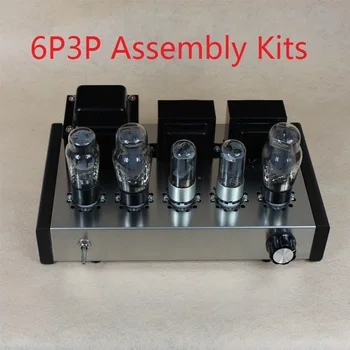 

DIY 6P3P Home Audio Tube Amplifier Computer Case 6N8P Pure Full Set Tube Amplifier Assembly DIY Kits 8W+8W AC110V/220V