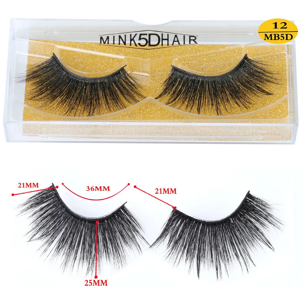 MB 25 мм Lashes 5D норковые ресницы удлиненной длины 3D накладные ресницы большие драматические объемные 25 мм ресницы накладные ресницы - Цвет: MB5D-12