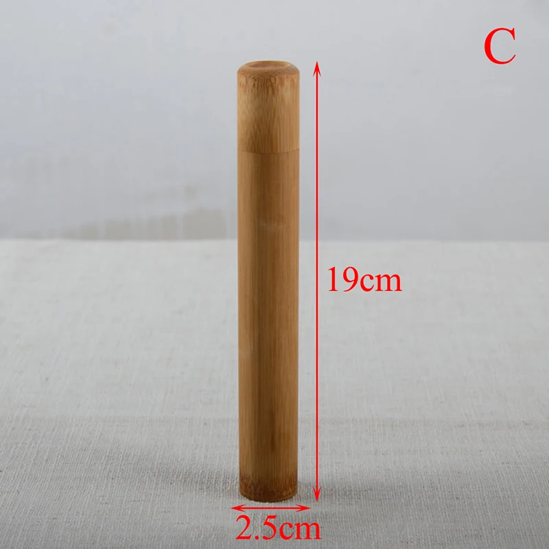 1 шт. экологичный чехол для путешествий ручной работы 21 см бамбуковая трубка для зубной щетки портативная дорожная упаковка Натуральный Бамбуковый тюбик для зубной щетки - Цвет: C