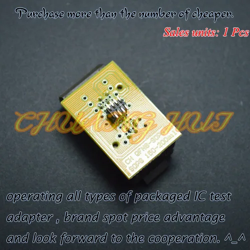 5*6mm QFN8 to QFN8 test socket DFN8 WSON8 MLF8 to QFN8 socket Pitch=1.27mm(5x6mm to 5x6mm) 5*6mm QFN8 to QFN8 test socket DFN8 WSON8 MLF8 to QFN8 socket Pitch=1.27mm(5x6mm to 5x6mm)