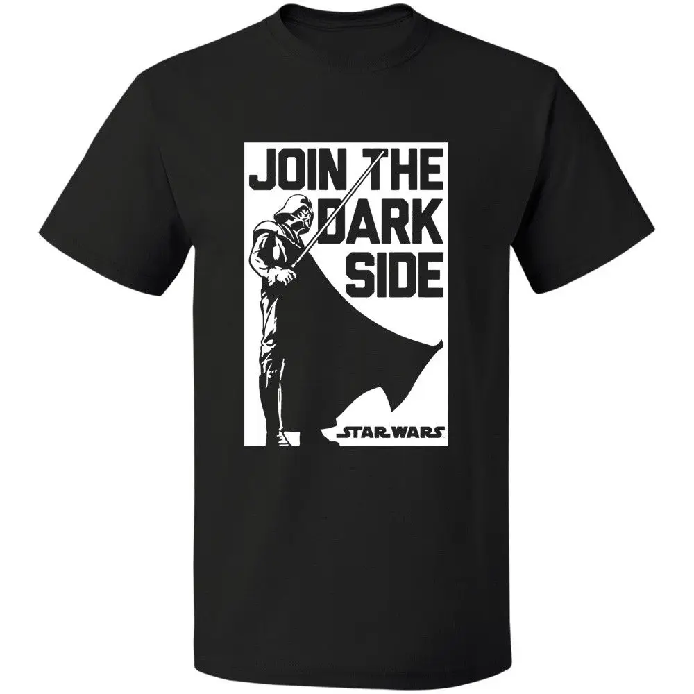 Star Wars Join The Dark Side Retno хлопковая Футболка Бесплатная доставка 2019 летние футболки