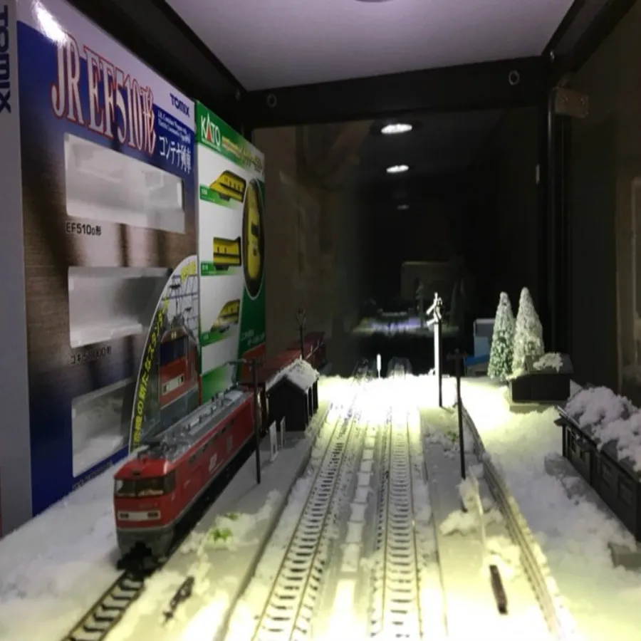 snow model train layout  (11)
