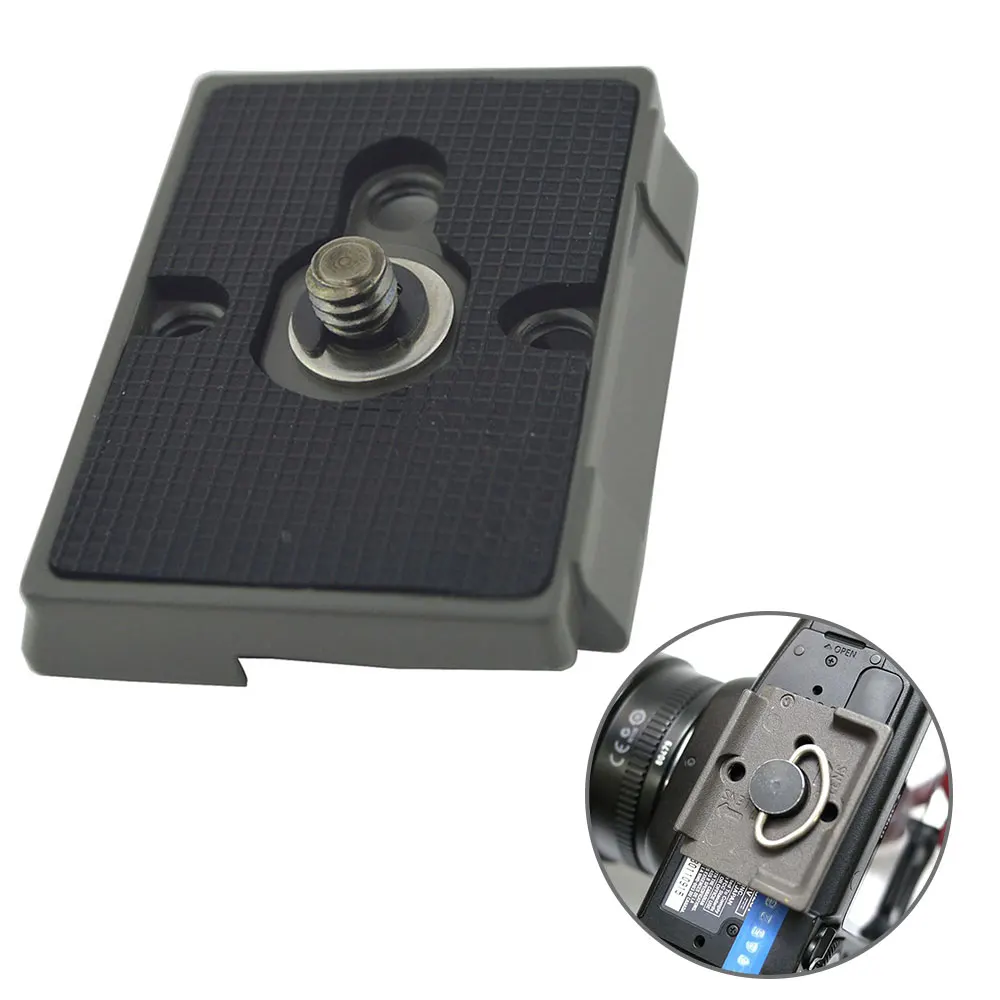 

Black Quick Release Plate QR Plate Clamp Support Quick Shoe for Manfrotto 200PL-14 Sturdy Premium Durable