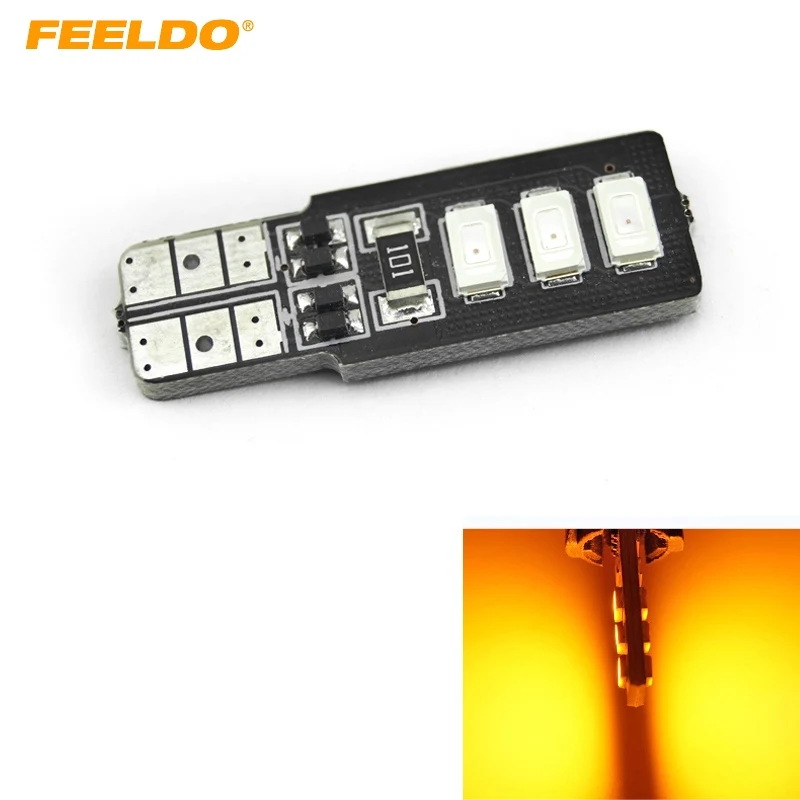 

20Pcs Amber T10 W5W 194 168 6SMD 5630 LED Canbus Error Free Car LED Light Bulb #FD-4315