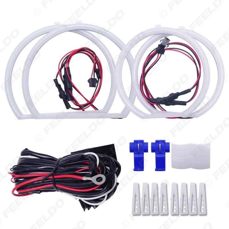  FEELDO 1Set Auto Halo Rings Cotton Lights SMD LED Angel Eyes for BMW E53/X5 (99-04) Car Styling #AM - 33058466744