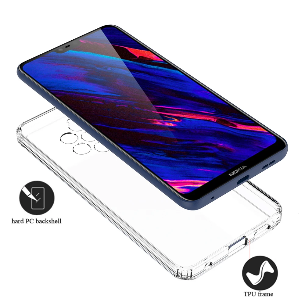Ударопрочный кристально прозрачный жесткий чехол для Nokia9 Pureview Nokia 9 тонкая задняя