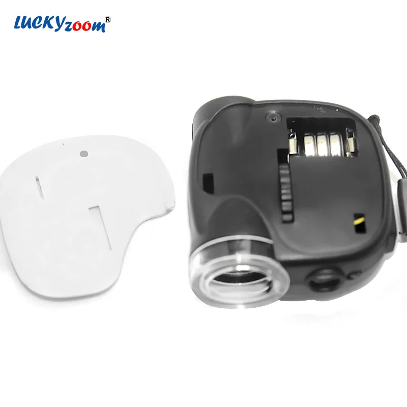 Миниатюрный микроскоп Luckyzoom 55X светодиодные УФ лампы лупа с подсветкой ручная