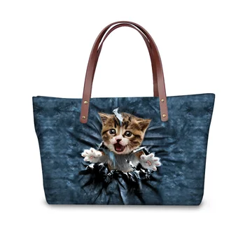 

2019 New Leaisure Ladies Handbags Cute Cat Women Messenger Bags Luxury Large Tote Shoulder Bag Shopping Satchel Bolsas Femininas